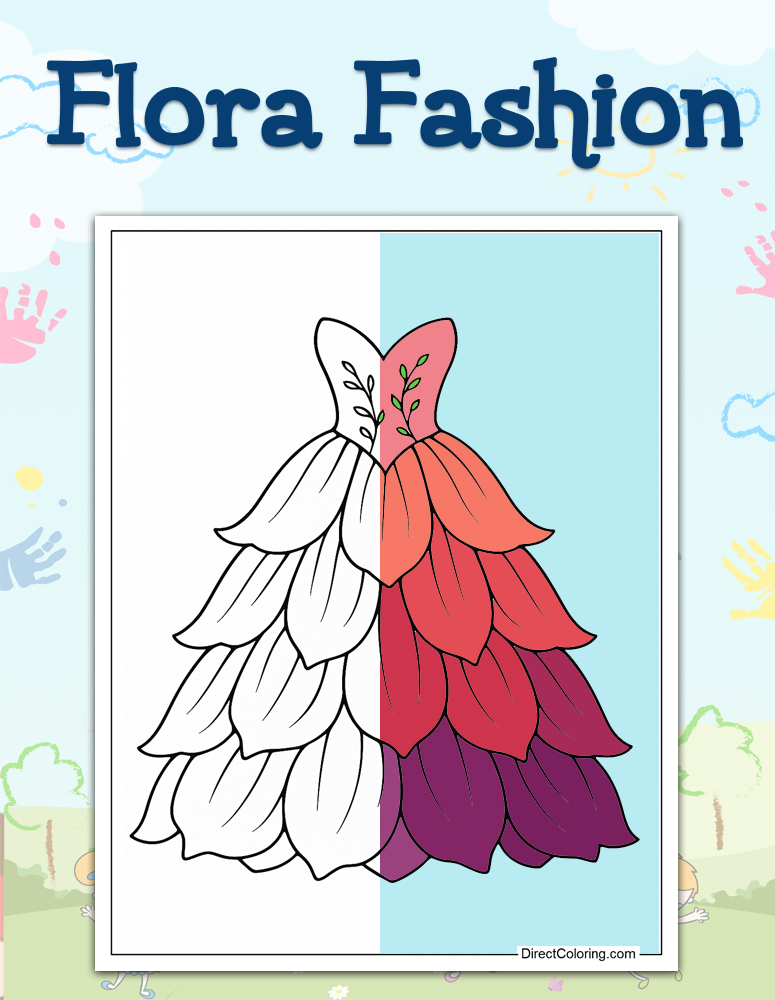Flora Fashion Coloring Pages